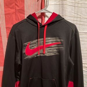 Nike Hooded Sweatshirt Black Red Green Boys Medium Lightly used